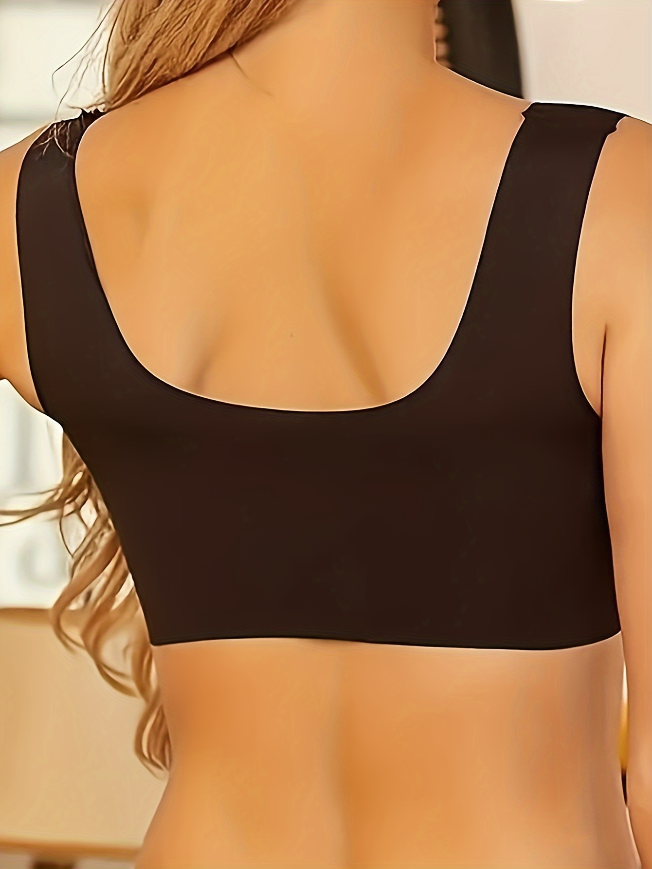 Solid Color Sexy No Steel Ring Women'S Underwear Comfortable Breathable Gathered Vest Bra Underwear