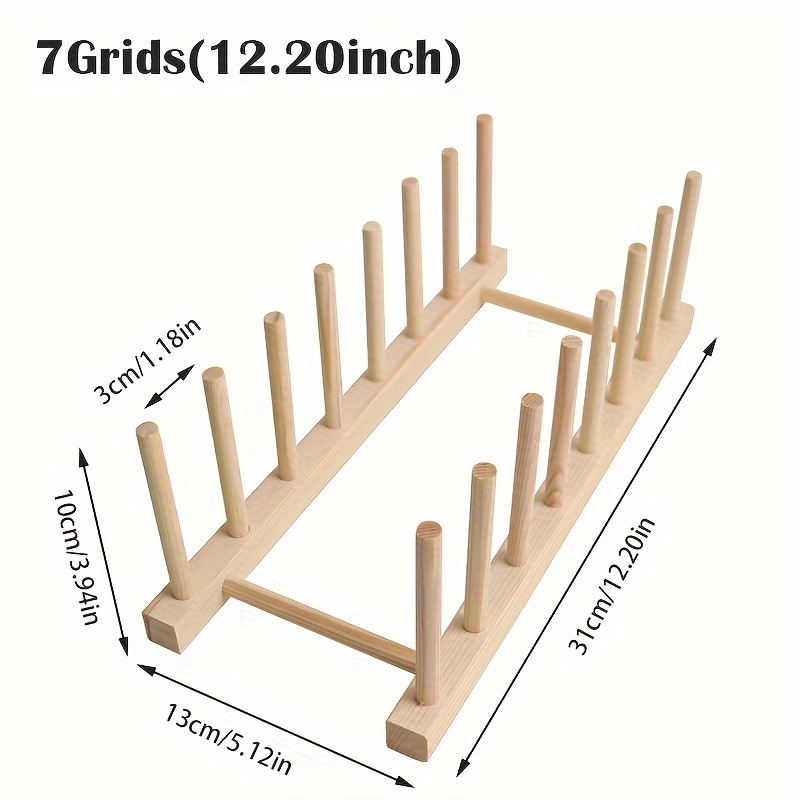 1pc Wooden Plate Racks Dish Stand Holder, Kitchen Storage Cabinet Organizer For Dish/Plate/Bowl/Cup/Pot Lid/Cutting Board, Drain Rack For Kitchen Utensils, Kitchen Cabinet Organizer, Kitchen Organizer