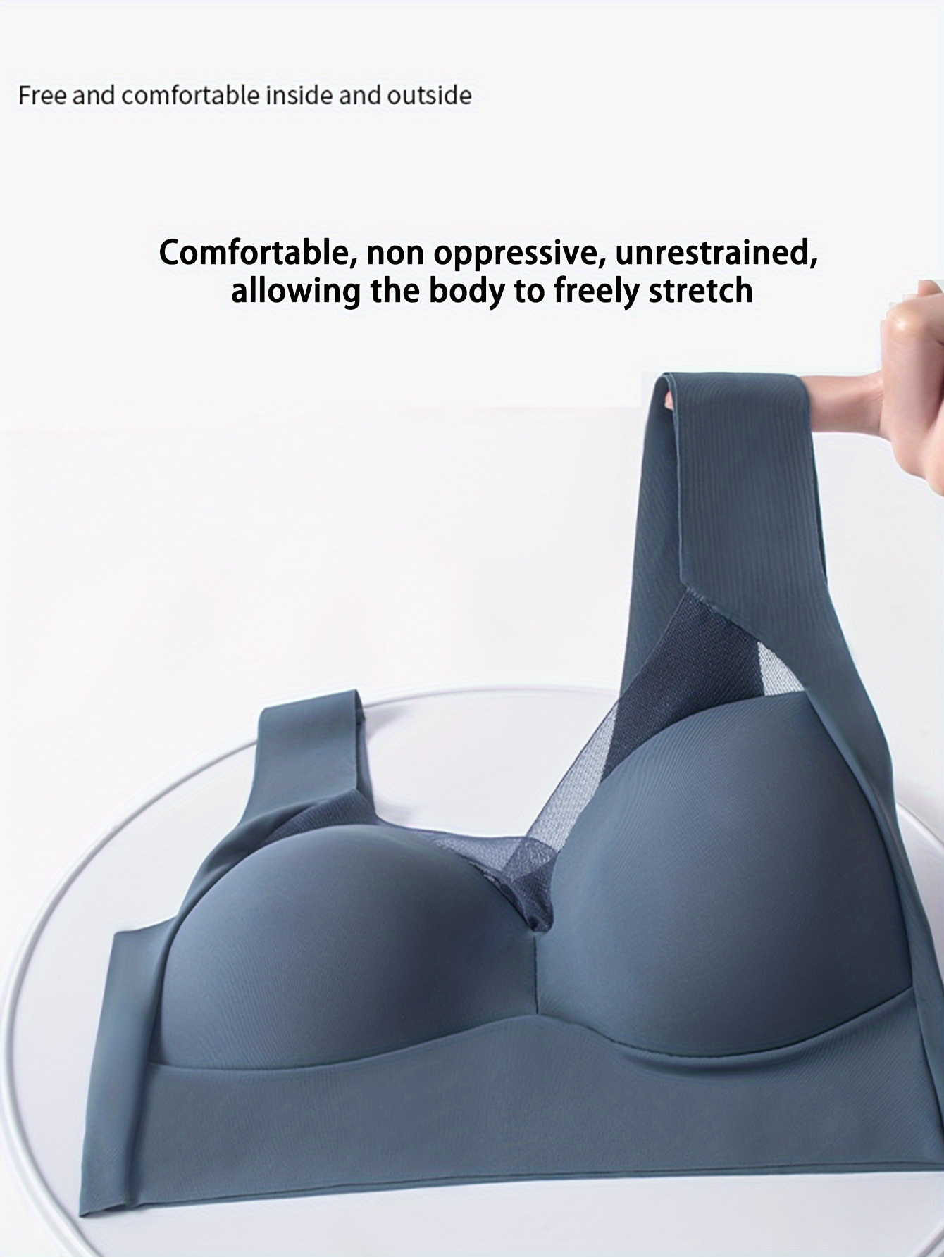 Solid Color Sexy No Steel Ring Women'S Underwear Comfortable Breathable Gathered Vest Bra Underwear