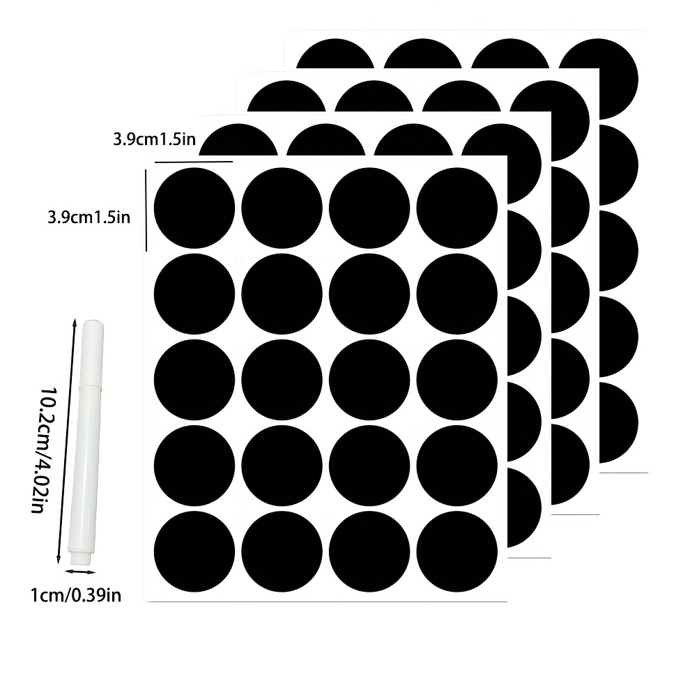 60/120pcs Waterproof and Oil-proof Spice Label Stickers with White Pen - Black Round Seasoning Bottle Stickers for Kitchen Accessories