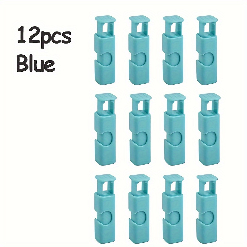 12-Pack Reusable Plastic Food Bag Clips - Non-Food Contact Bread Snack Bag Sealer Clamps for Kitchen Storage & Organization Accessories - Image 9