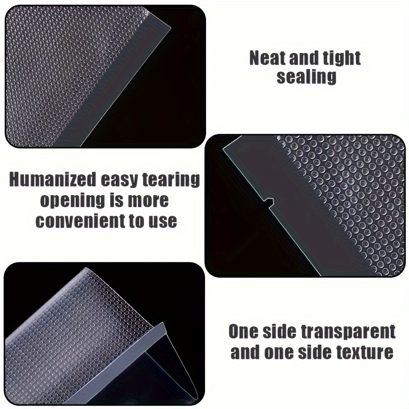 Transparent Embossed Vacuum Sealed Food Storage Bag, Space-Saving Plastic Material, No Electricity Needed, for Vacuum Preservation Machine, Food Packaging