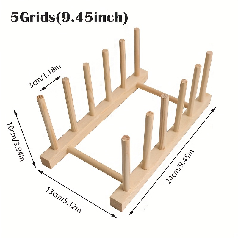 1pc Wooden Plate Racks Dish Stand Holder, Kitchen Storage Cabinet Organizer For Dish/Plate/Bowl/Cup/Pot Lid/Cutting Board, Drain Rack For Kitchen Utensils, Kitchen Cabinet Organizer, Kitchen Organizer