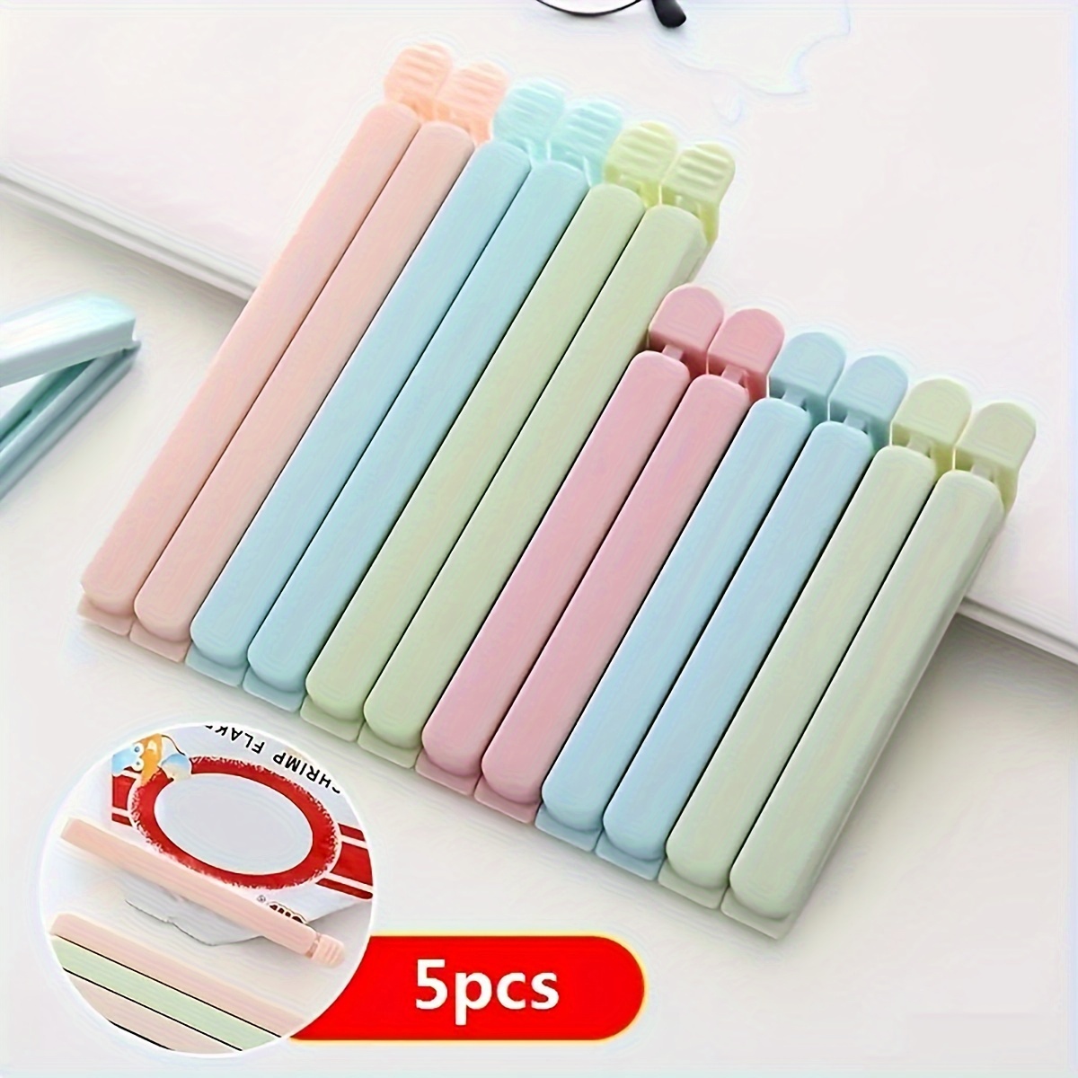 5/10Pcs/set Food Bag Chip Clips, Large/Small Snack Clips, Food Sealing Clips, Food Snack Package Bag Sealing Clips, For Packages Kitchen Storage And Organization Items Accessories, Home Supplies - Image 11