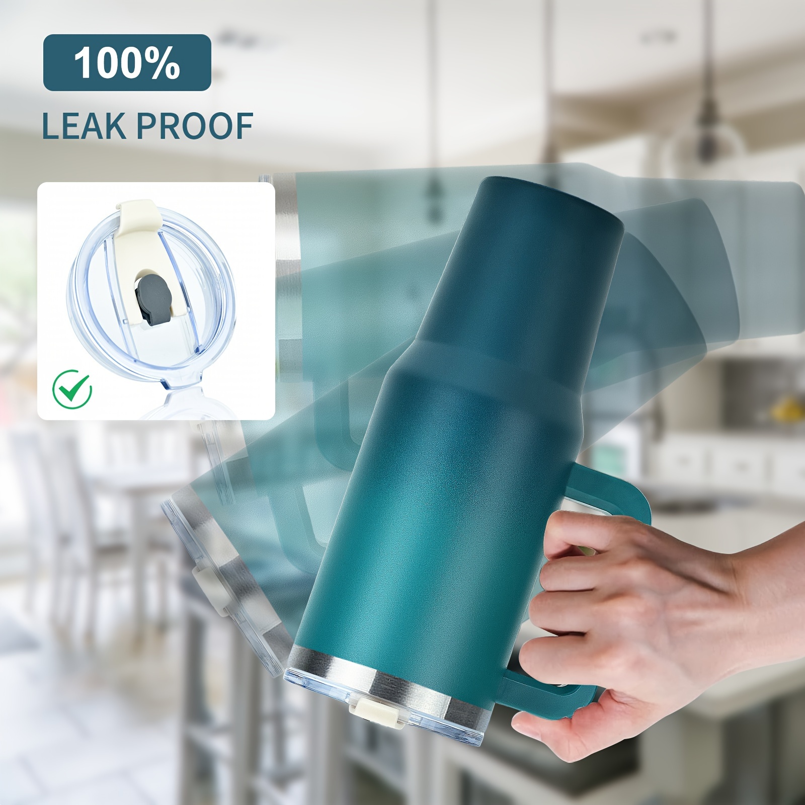 1pc/2pcs AS plastic material sealed leak-proof 2-use straw cover, can drink directly, can insert straw to drink, suitable for 40oz handle cup, 40 ice cup straw cover with thread, Best for Christmas