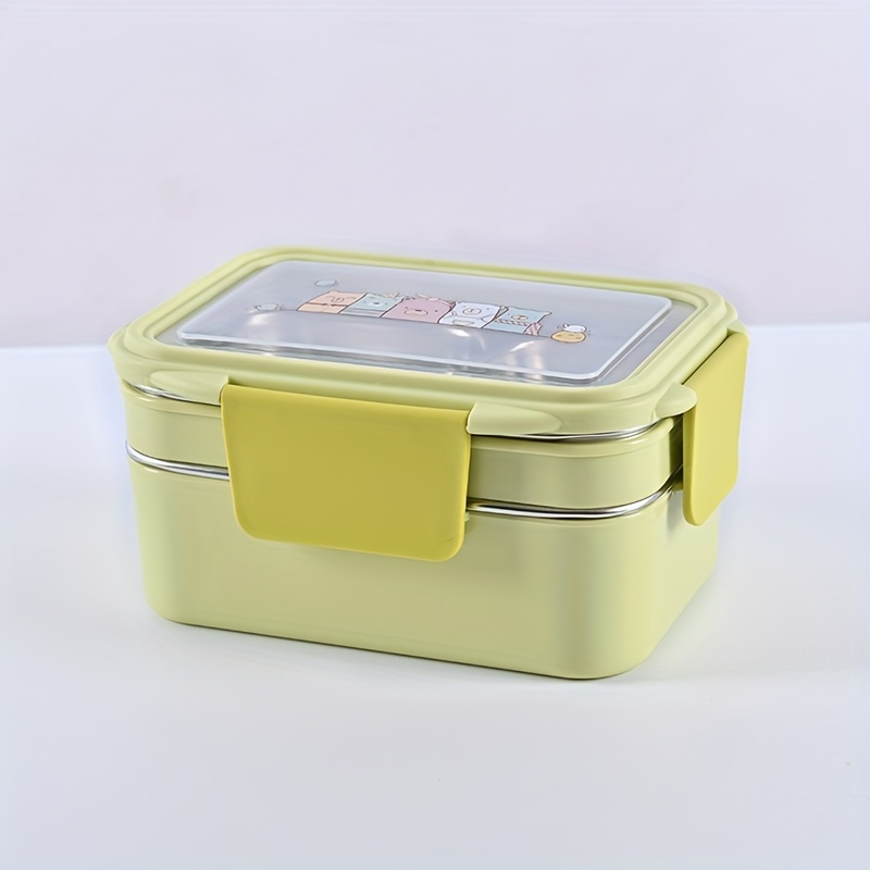 1pc Programmable Stainless Steel Lunch Box with Grids, Leakproof Bento Container, Dishwasher Safe, Rectangle Food Storage for Office, School, Canteen, Home Kitchen - No Electricity Needed,Back to School - Image 8
