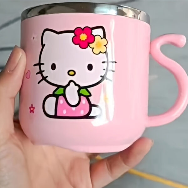 Sanrio Hello Kitty 9.47oz Insulated Stainless Steel Coffee Mug with Handle & Lid - Cute, Durable Water Cup for Office or Outdoor Use, Perfect for Christmas, Halloween, Easter, Hanukkah, Thanksgiving