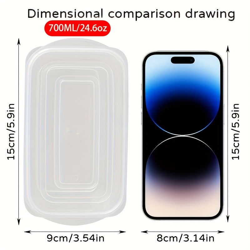 4/6pcs 700ML/24oz Refrigerator Storage Containers, New Fresh Storage Box, Reusable, Multi-Purpose, Airtight, Sealed, Made of Plastic Polypropylene (PP) Material, with Lid, for Meat, Fruit, Vegetable, Travel, Kitchen Food Preservation Storage