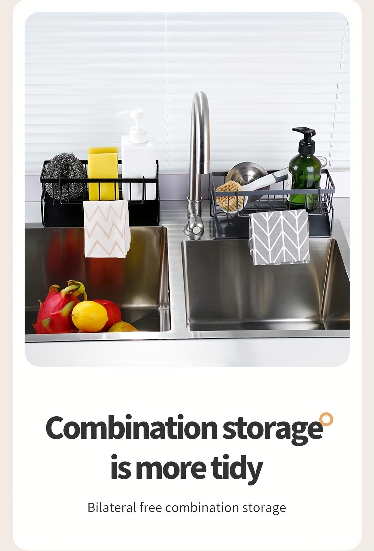 1pc Rag Holder, Sponge Drain Basket, Drain Rack For Sponge, Brush, Towel, Hand, Bathroom And Kitchen Supplies