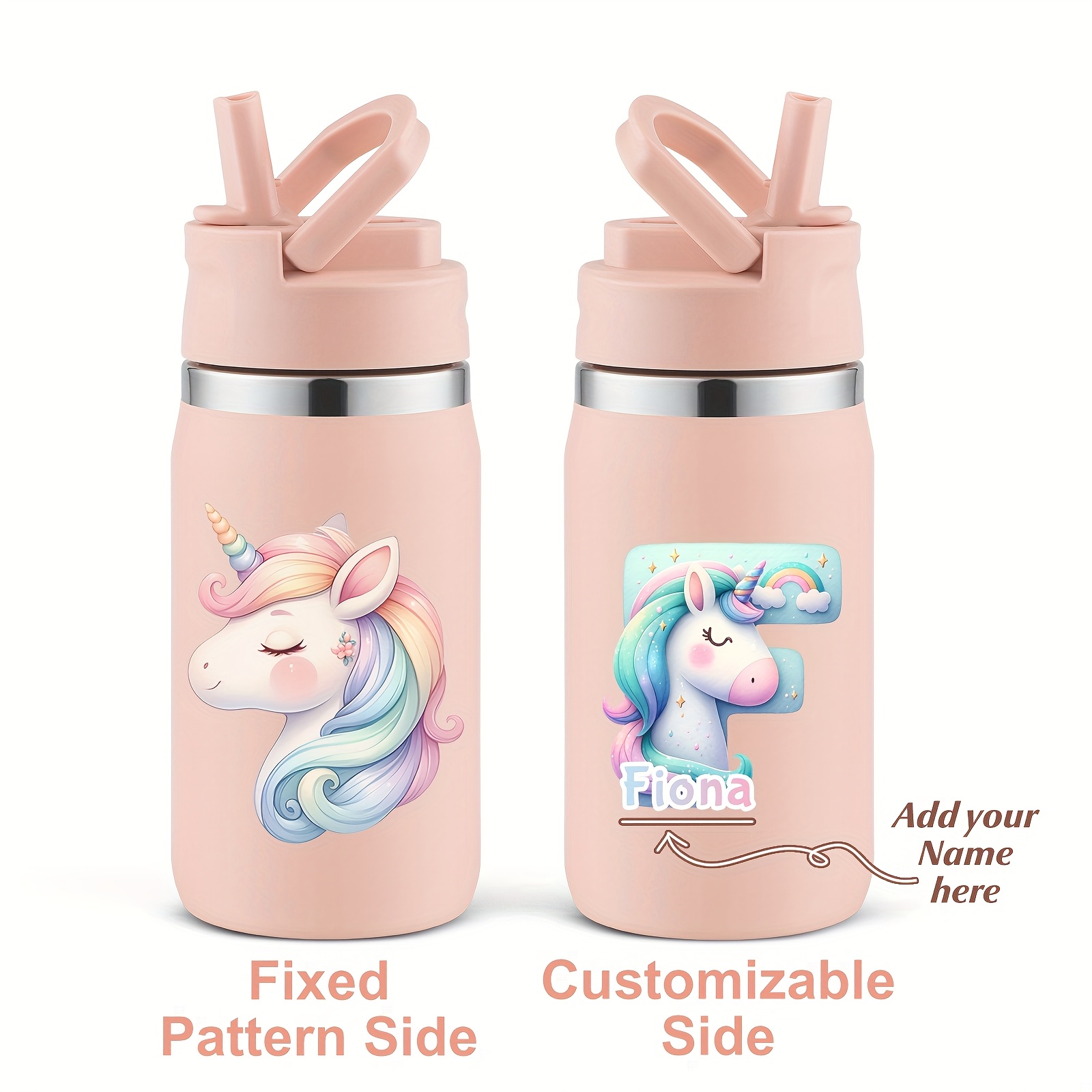 1-pack, Custom 12oz Double-Wall Stainless Steel Insulated Insulated Bottle Bottle with 3D Printed Unicorn Design for Back-to-School Season Gift - Image 13
