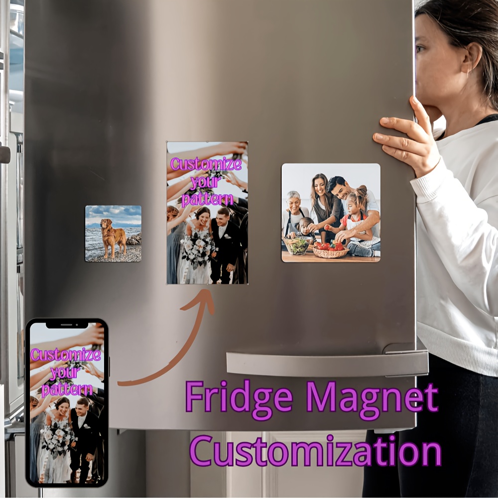Customizable Refrigerator Magnets - Personalized Photo & Design Options for Home, Office, and Kitchen Decor - Durable Plastic Oval-Shaped Magnetic Stickers, Fridge Magnets