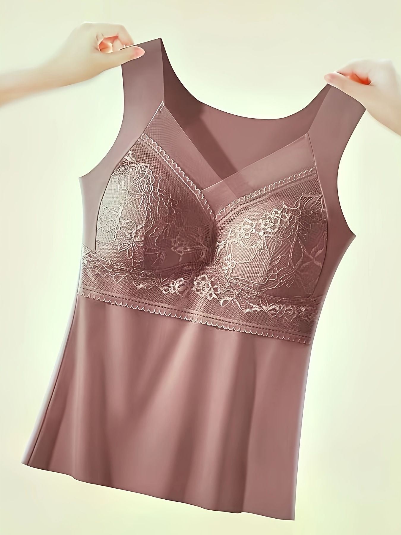 Thin Women's Vest with Built-in Chest Pad, Breathable and Cool, Beautiful Back Lingerie, Vest Style Lace Bra