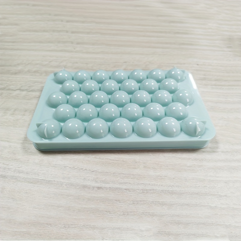 33 Grids Ice Cube Tray, Round Diamond Silicone Mold, Food Grade Plastic Refrigerator Storage Bins with Food Contact Safe - Kitchen Tool Accessories Mold (1pc)