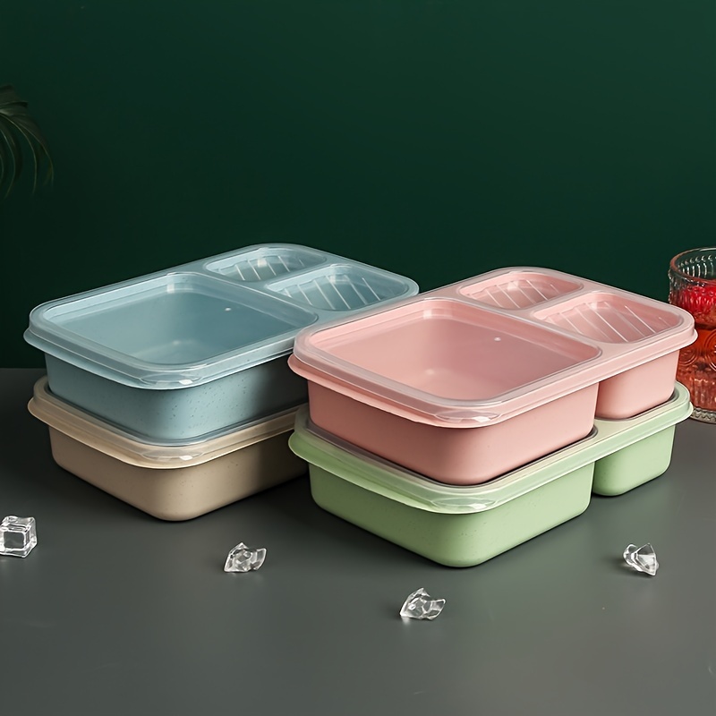 Fresh-Keeping Bento Box - Portable 3-Grid Lunch Container For Outdoor Camping And Picnic