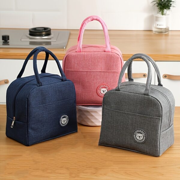 1 Portable Handheld Insulated Lunch Bag Thickened Aluminum Foil Thermos Food Container Bag Suitable for Work Commuting, Picnic Camping Non-Food Contact,back to school