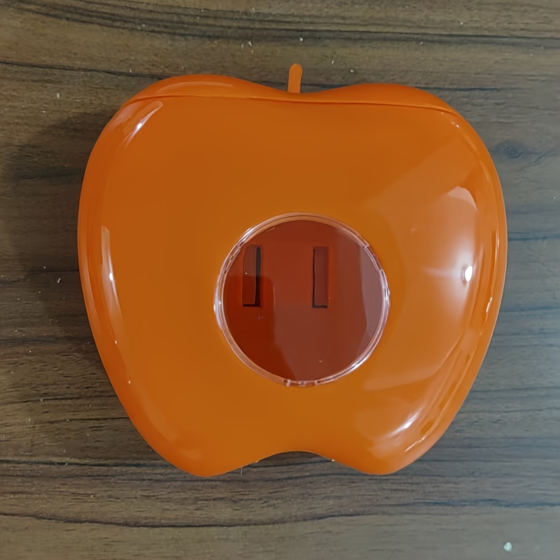 Wall-Mounted Apple-Shaped Plastic Bag Organizer with Transparent Window - Durable Space-Saving Kitchen & Bathroom Storage for Ziplock Bags, Elastic Cling Film Holder, Modern Mint Green, Bathroom Organizers Storage