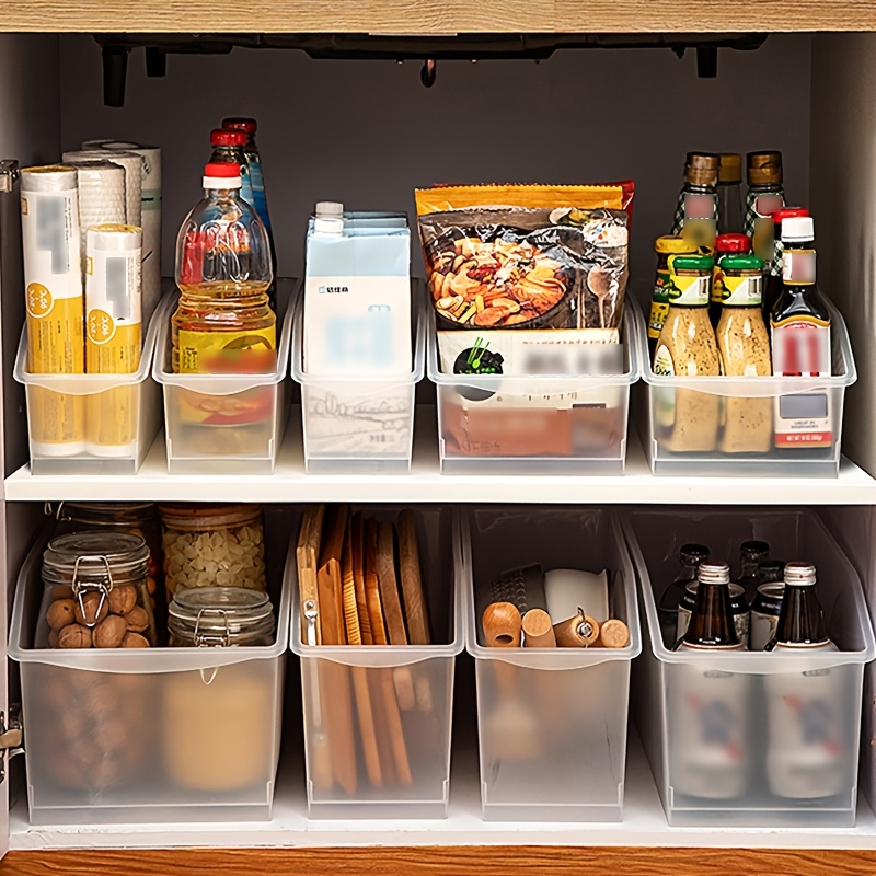 4pcs Pull-out Refrigerator Storage Box with Pulleys, Reusable Kitchen Food Fruit Vegetable Egg Frozen Organizing Food Container, White Transparent Pull-Along Refrigerator Fresh Box, Perfect Choice for Home and Kitchen Food Preservation