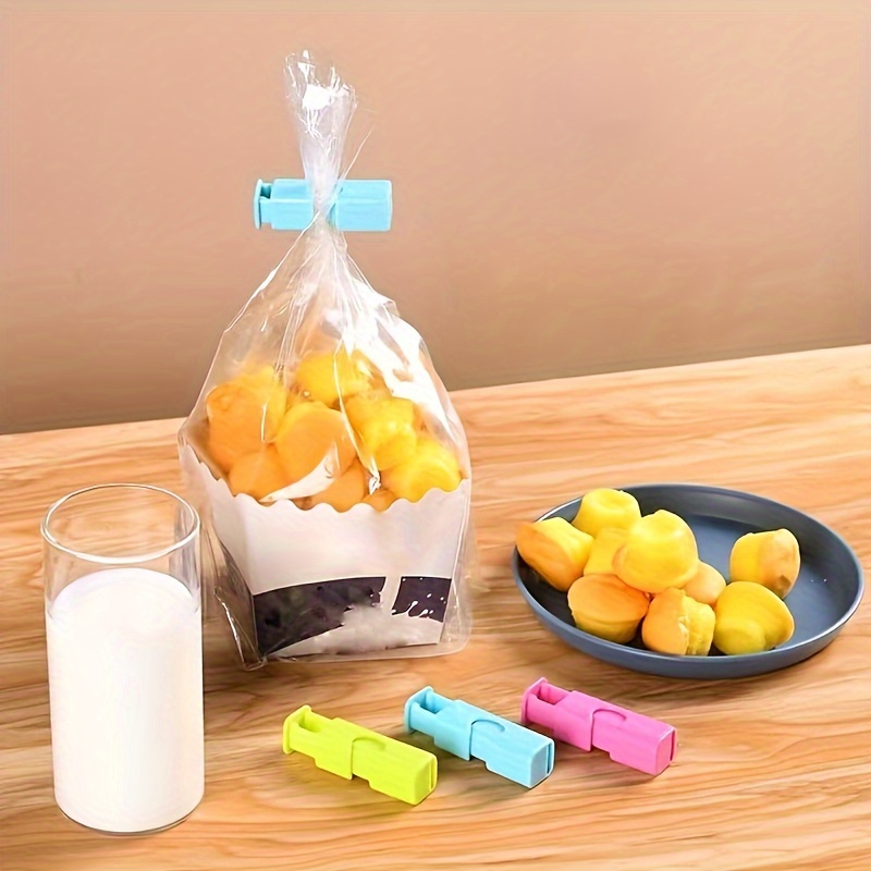 5/10pcs Food Bag Chip Clips, Bread Bag Airtight Clip, Moisture-proof Fresh-keeping Clip, Spring Sealing Clip, For Milk Powder Bag, Plastic Bags And Snack Bags, Kitchen Organizers And Storage, Kitchen Accessories