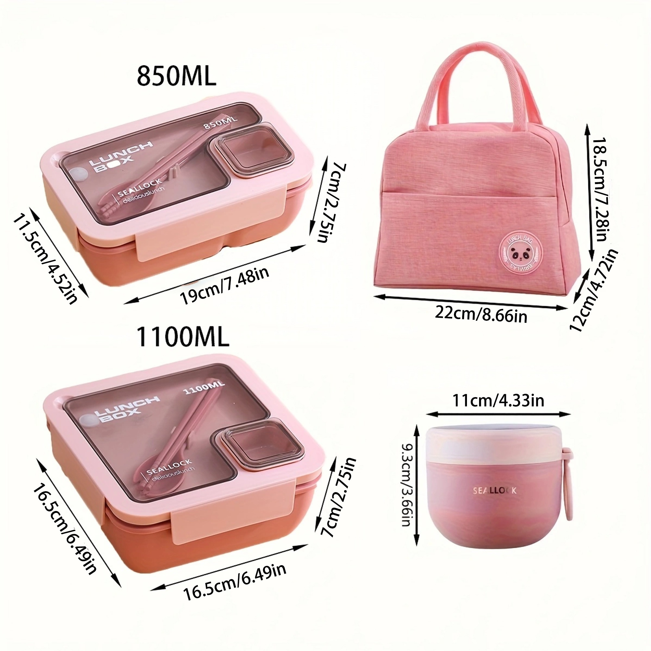 3pcs/Set Lunch Bag Set with Portable Lunch Bag,Lunch Box for Back to School, College, Work, Camping. Storage Box Bag, Back to School Season Handbag,Bento Box