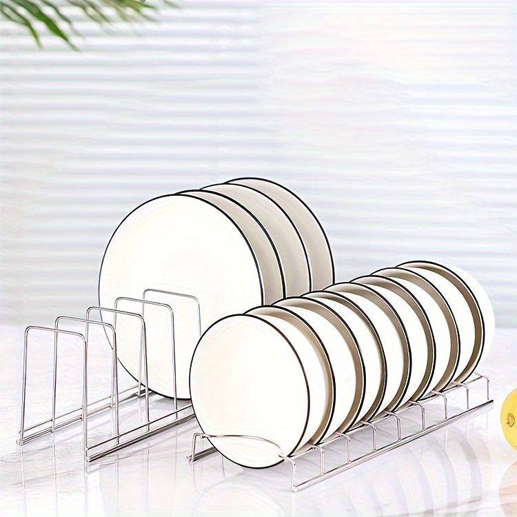 A Bowl And Plate Storage Rack, Stainless Steel Organizer, Dish Draining Rack, Kitchen Storage Supplies