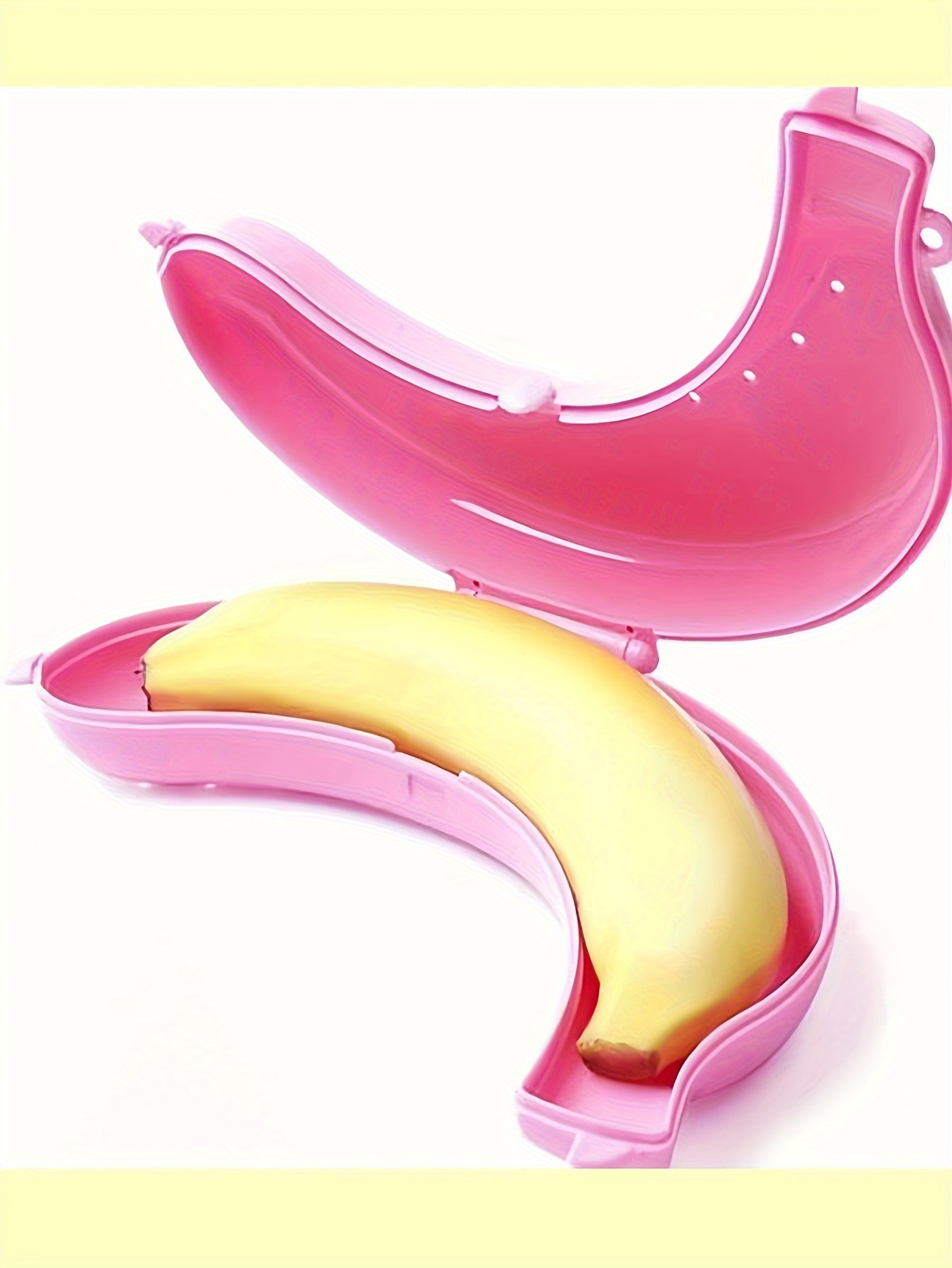 Non-food contact Cute Banana-Shaped Lunch Box for Students & Office Workers - Dishwasher Safe, Durable Plastic, Yellow - Perfect for Travel & Outdoor Meals,back to school lunch bag