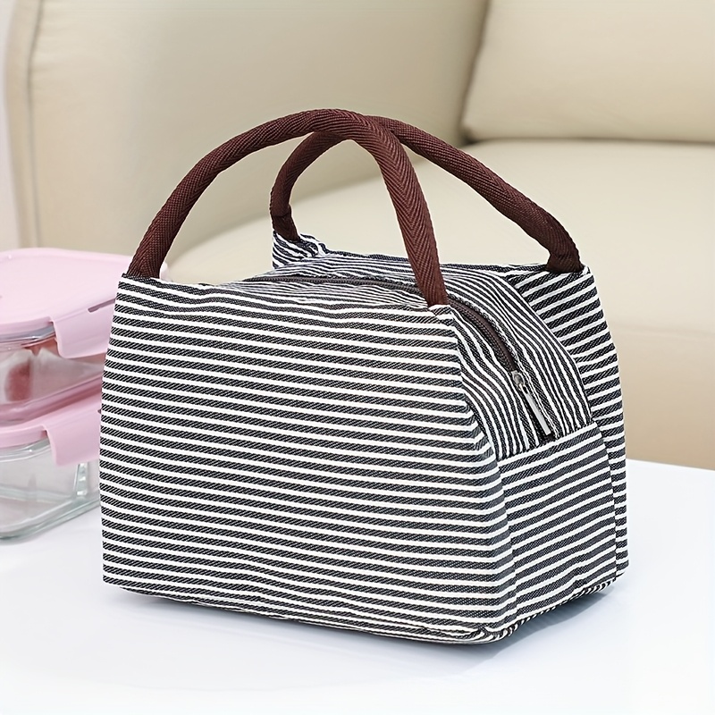 Insulated Leak-Proof Lunch Bag with Strawberry & White Design - Durable Oxford Fabric, Ideal for School, Office, And Travel, Non-Food Contact, Lunch Bag Insulated,Back to School