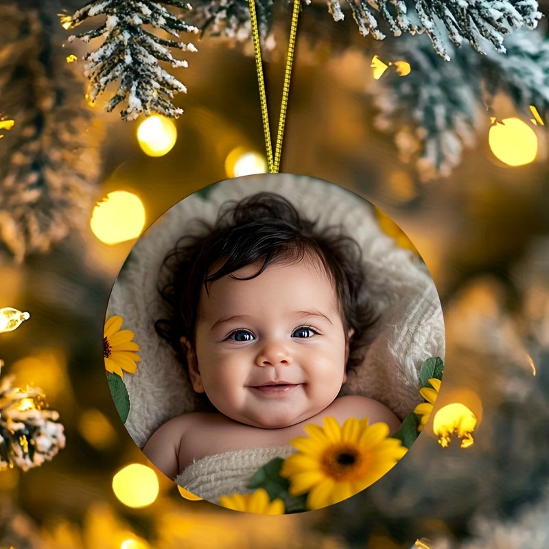 Custom Acrylic Photo Ornament - Personalized Christmas & Holiday Decor, Perfect for Valentine's, Anniversary, Birthday Gifts, Hang Decor