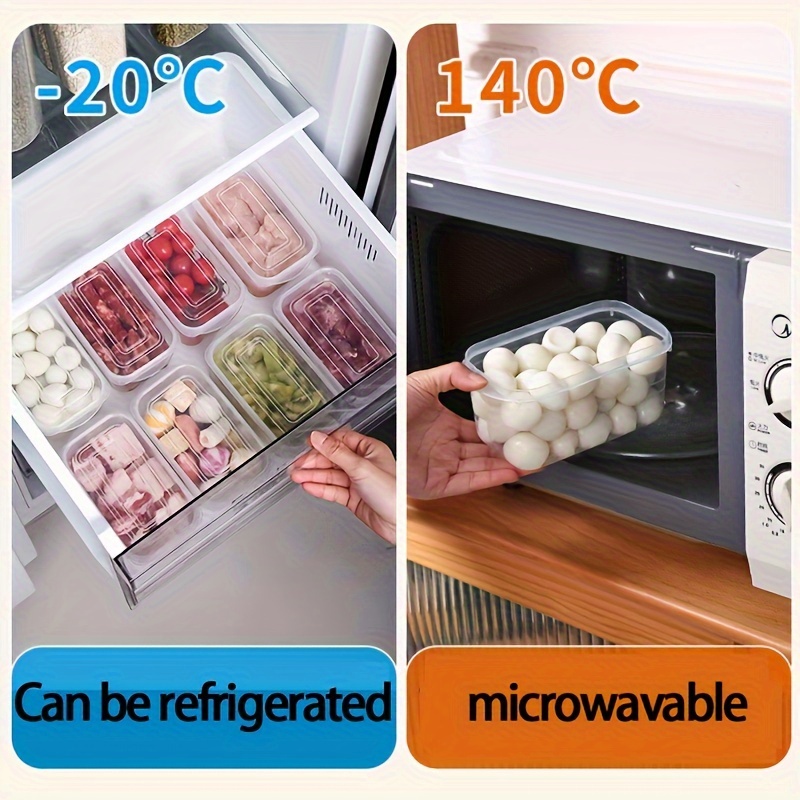 4/6pcs 700ML/24oz Refrigerator Storage Containers, New Fresh Storage Box, Reusable, Multi-Purpose, Airtight, Sealed, Made of Plastic Polypropylene (PP) Material, with Lid, for Meat, Fruit, Vegetable, Travel, Kitchen Food Preservation Storage