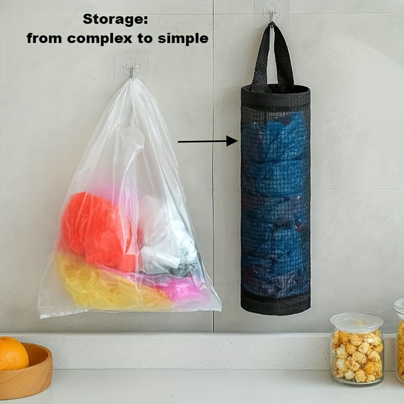 Kitchen Mesh Storage Bag Hanging Storage Bag Folding Wall Hanging Trash Bag Miscellaneous Storage Hanging Bag