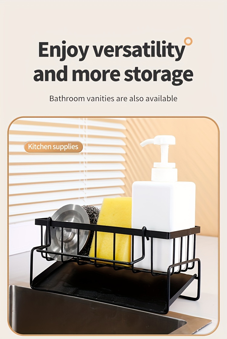 1pc Rag Holder, Sponge Drain Basket, Drain Rack For Sponge, Brush, Towel, Hand, Bathroom And Kitchen Supplies