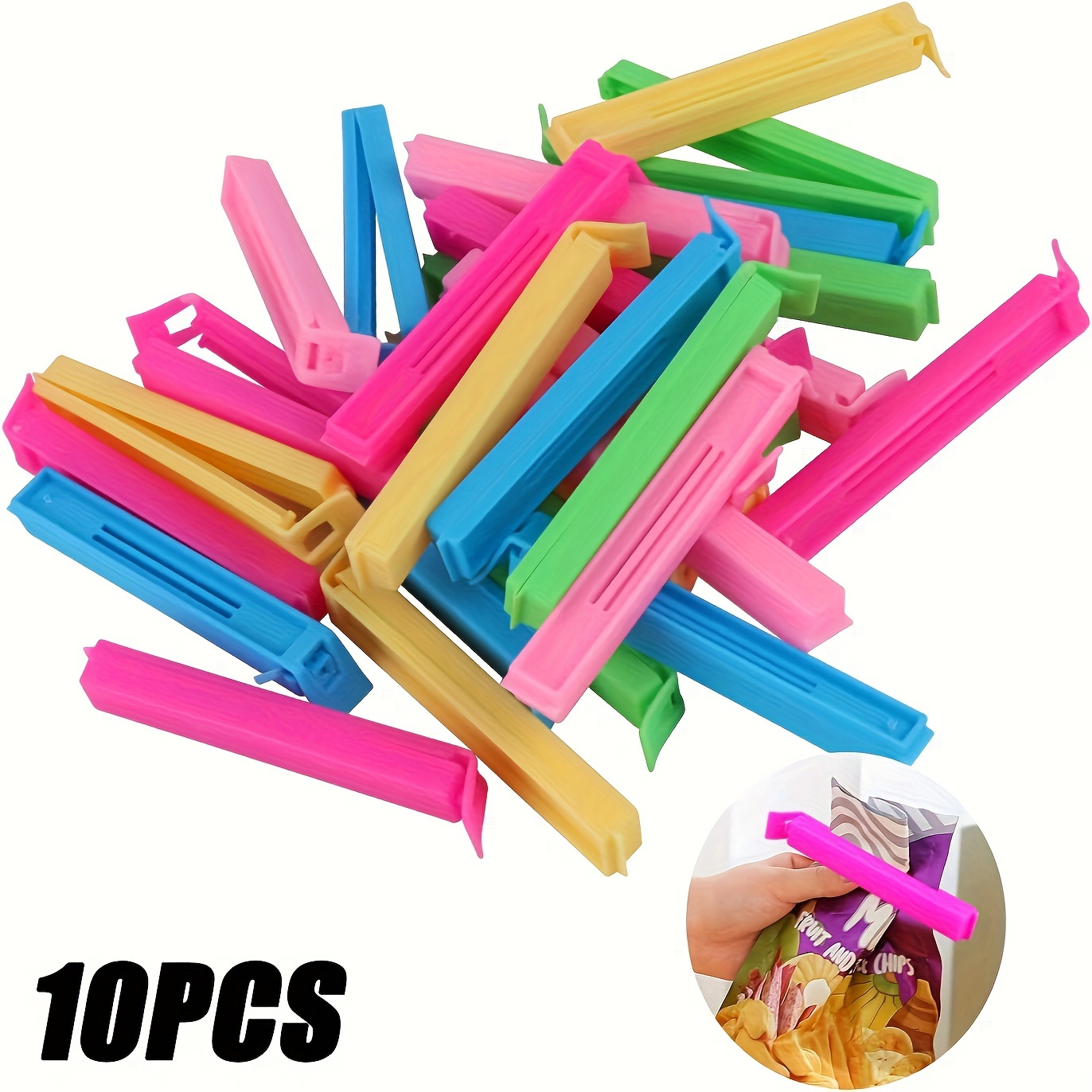 20pcs/10pcs/5pcs Plastic Food Bag Clip, Reusable Sealing Clip, Moisture-proof, Dust-proof, and Fresh-keeping Kitchen Storage Box and Storage Accessories - Image 8