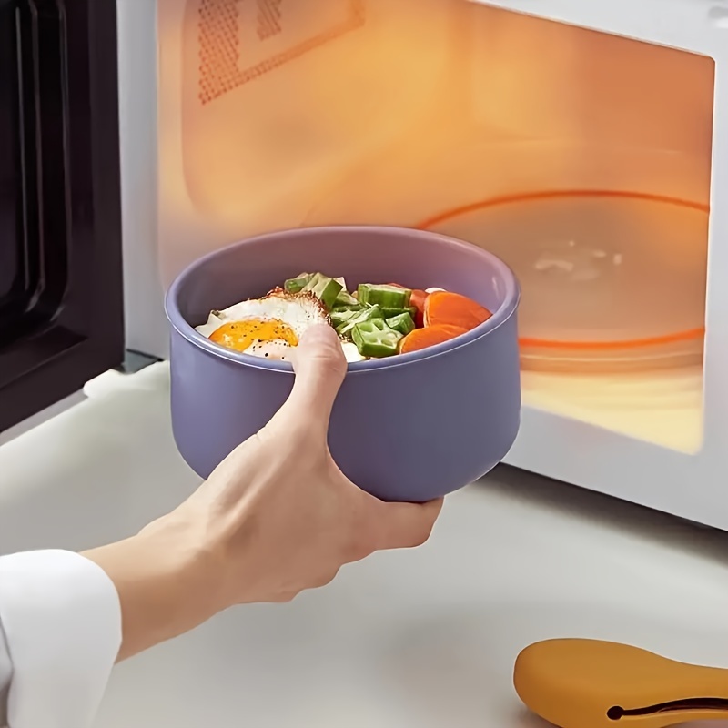 Silicone Food Storage Container, Round Shape, Microwave Safe, Portable Lunch Box for Office, Picnic, Travel, with Lid, No Power Required, Kitchen Essentials,Back to School