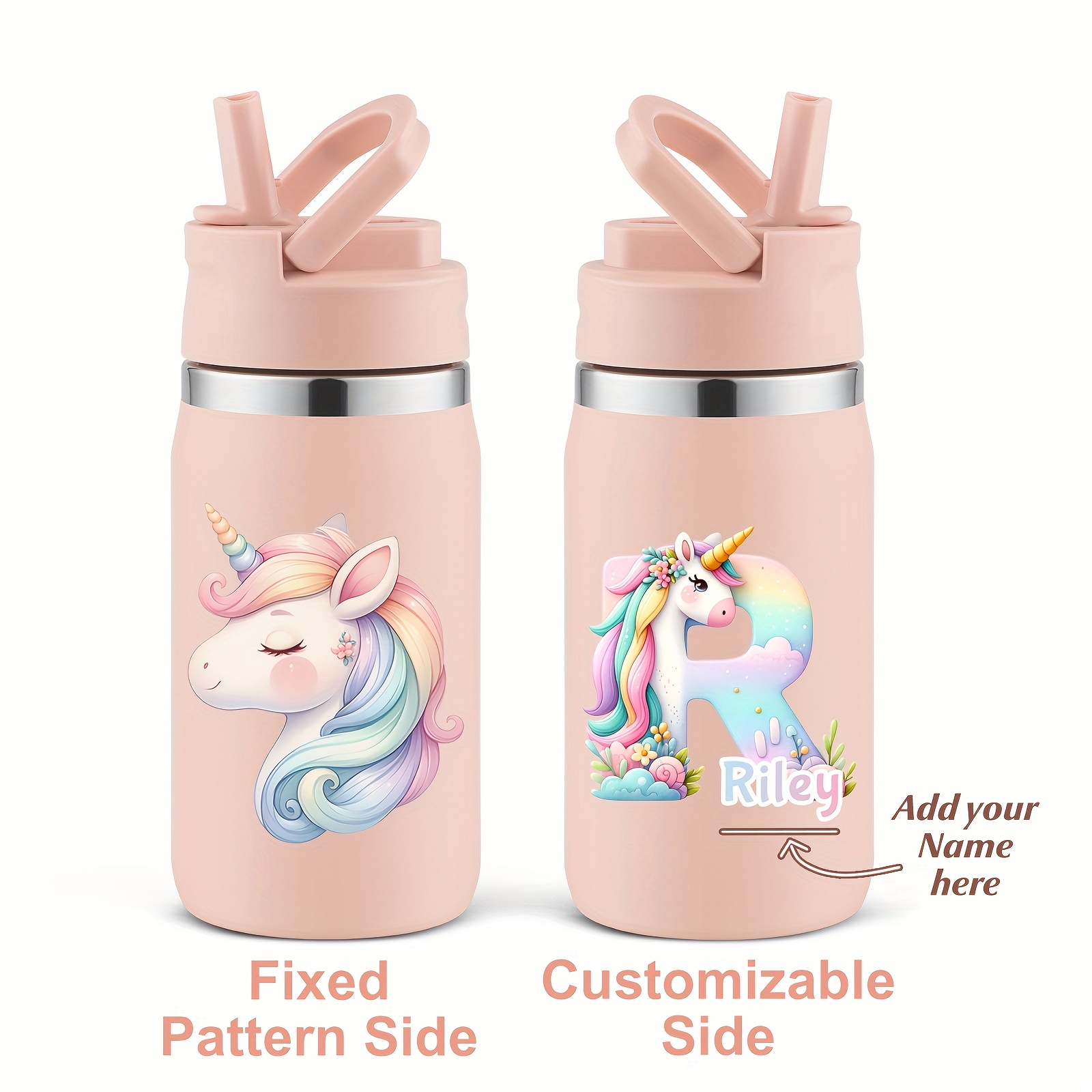 1-pack, Custom 12oz Double-Wall Stainless Steel Insulated Insulated Bottle Bottle with 3D Printed Unicorn Design for Back-to-School Season Gift - Image 29