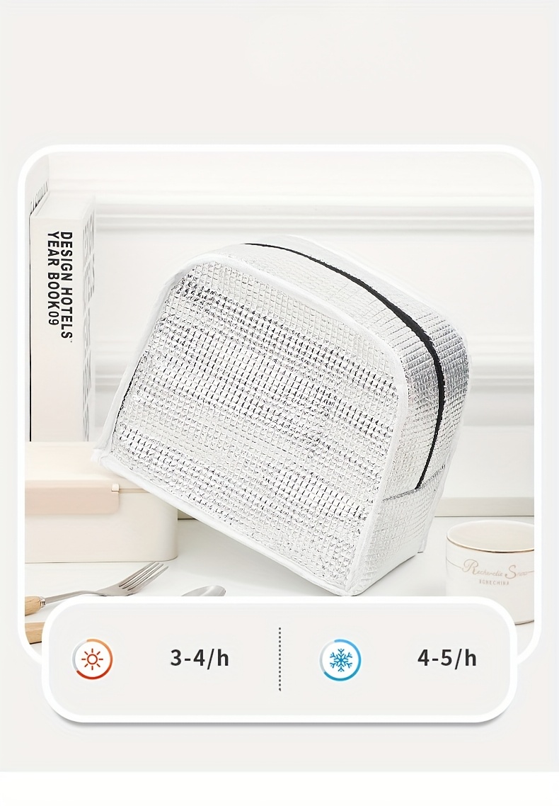 1pc Cute Cat & Dog Print Insulated Lunch Bag, Thick Aluminum Foil Thermal Tote, Portable Handbag for Work/School/Travel, Non-Food Contact, Washable Polyester, Rectangle Shape, Cute Lunch Bag,Back to School