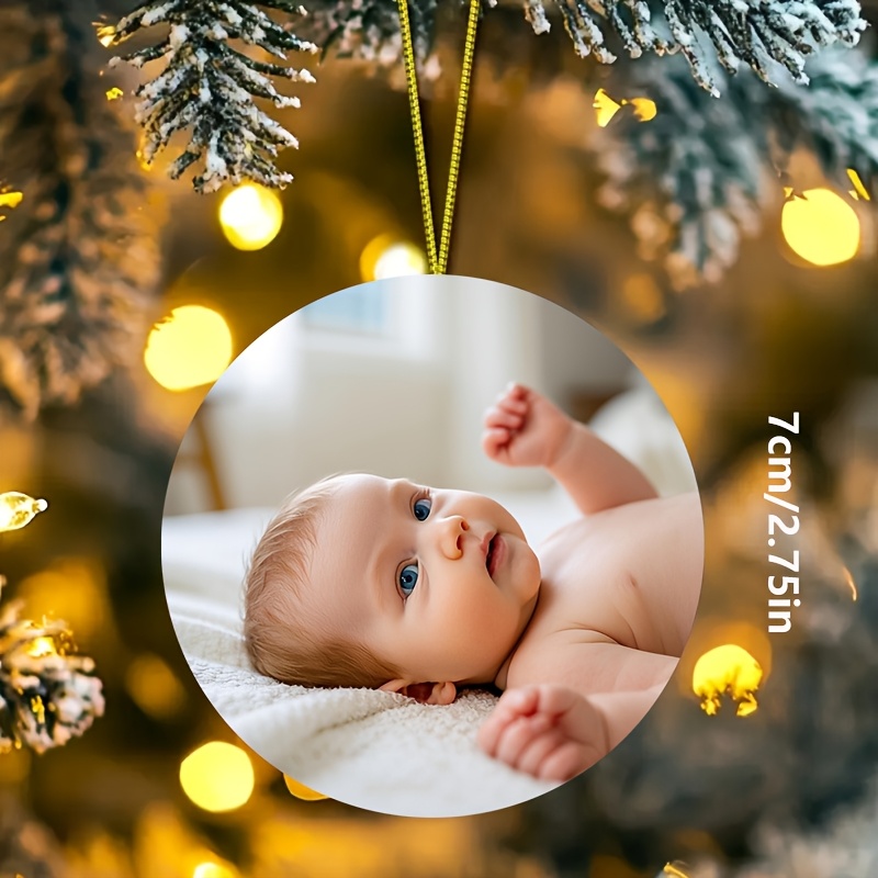 Custom Acrylic Photo Ornament - Personalized Christmas & Holiday Decor, Perfect for Valentine's, Anniversary, Birthday Gifts, Hang Decor