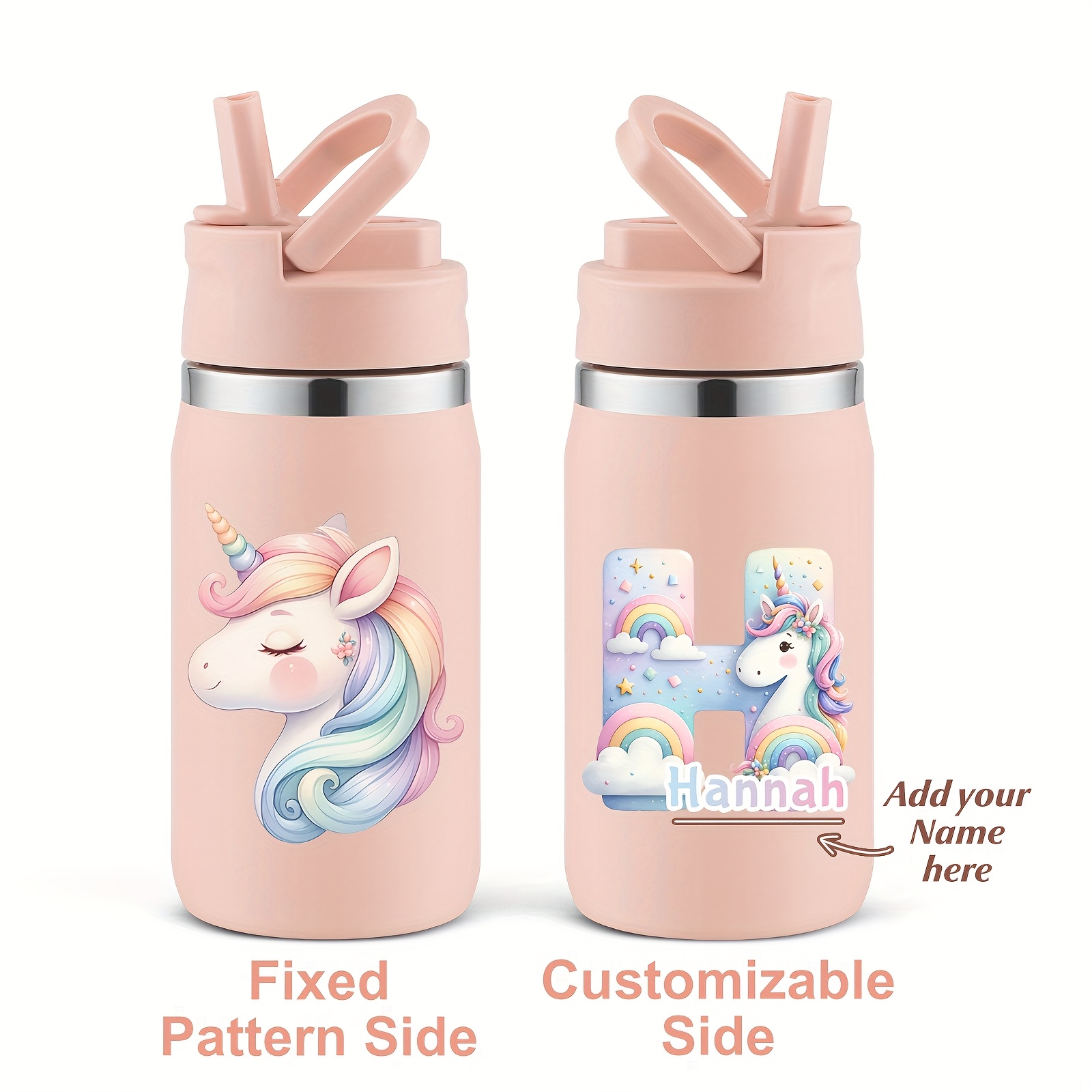1-pack, Custom 12oz Double-Wall Stainless Steel Insulated Insulated Bottle Bottle with 3D Printed Unicorn Design for Back-to-School Season Gift - Image 17