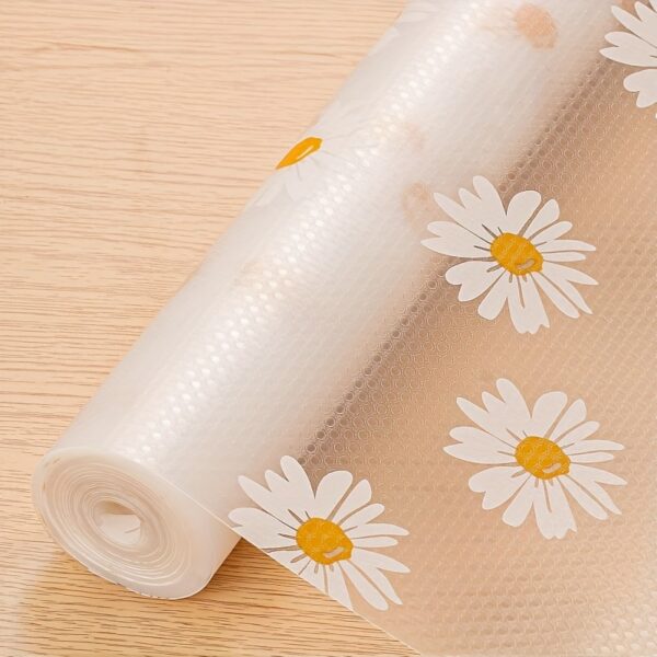 EVA Waterproof & Oilproof Shelf Liners Roll - Non-Slip, Fade-Resistant, Easy to Cut Modern Pattern Plastic Shelf Paper for Kitchen Cabinets, Drawers, Shelves, Refrigerator Storage Organization, Cabinet Protection | Nonslip Surface