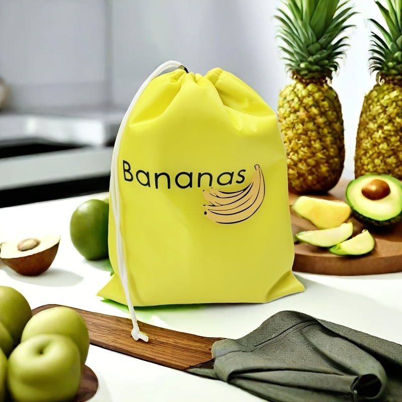 1pc Rectangle Polyester Supermarket Home Banana Fridge Fresh Keeping Storage Bag, Reusable Fruit Vegetable Freshness Aluminum Film Bag, Food Safety Salad Preservation Box