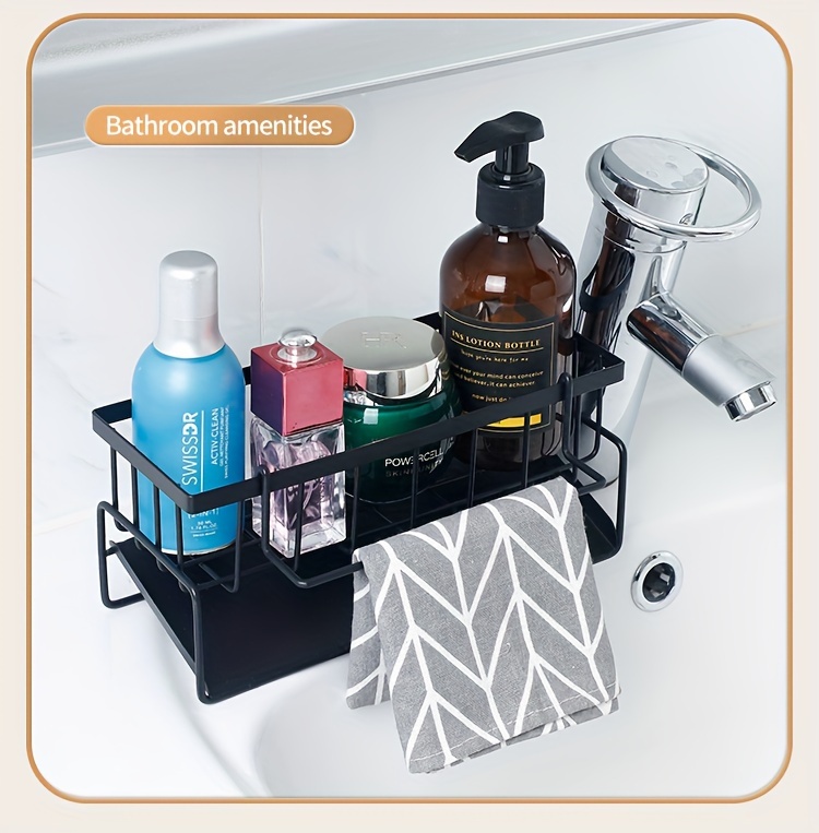 1pc Rag Holder, Sponge Drain Basket, Drain Rack For Sponge, Brush, Towel, Hand, Bathroom And Kitchen Supplies