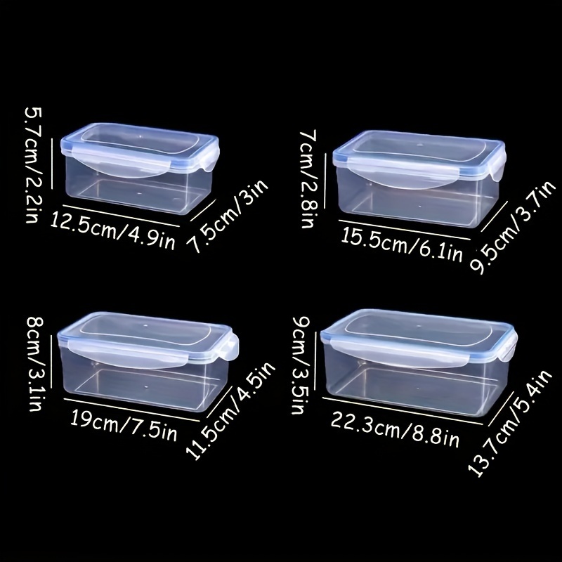 Four Sets of Multi-functional Transparent Food Storage Kits, Multi-Size, Tightly Closed Lid to Keep Fresh - Perfect for Fruits, Vegetables, Pasta and More! Keep Your Food Fresh and Your Kitchen Clean and Organized!