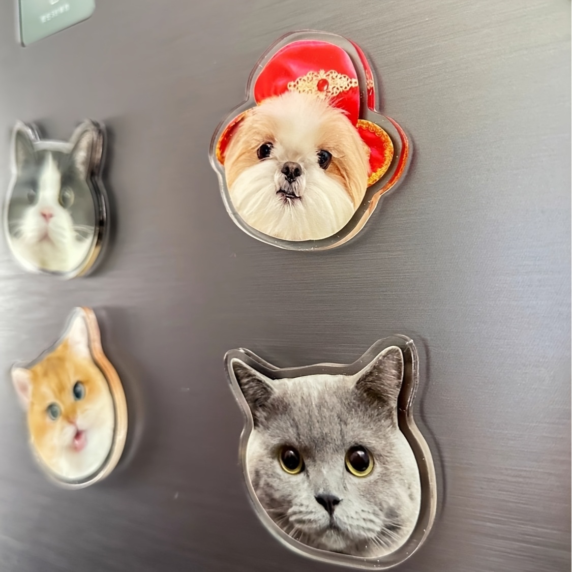 Custom Acrylic Heart-Shaped Refrigerator Magnet, Personalized Photo Fridge Magnet, Versatile Decor for Kitchen, Ideal for Christmas, Halloween, Thanksgiving, St. Patrick'S Day, Valentine'S Day