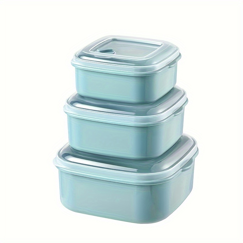 Microwave Safe Plastic Food Storage Containers with Clip-on Lids - 3-Piece Set for Fruits, Vegetables, Dumplings, Meat, Eggs, Ginger, Garlic, Onion | Reusable, Multipurpose, Leakproof Lunch Boxes for Home and Kitchen Use - Image 3