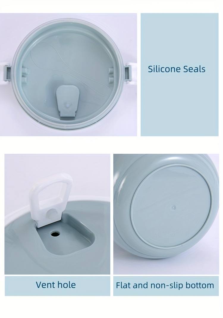 Stainless Steel Lunch Box Set - 1 Tier Insulated Bento Box with Lid, Hand Wash, Cylindrical Shape, Manual Operation, for Office, School, Camping, Picnic Kitchen Storage Container (1400Ml),Back to School