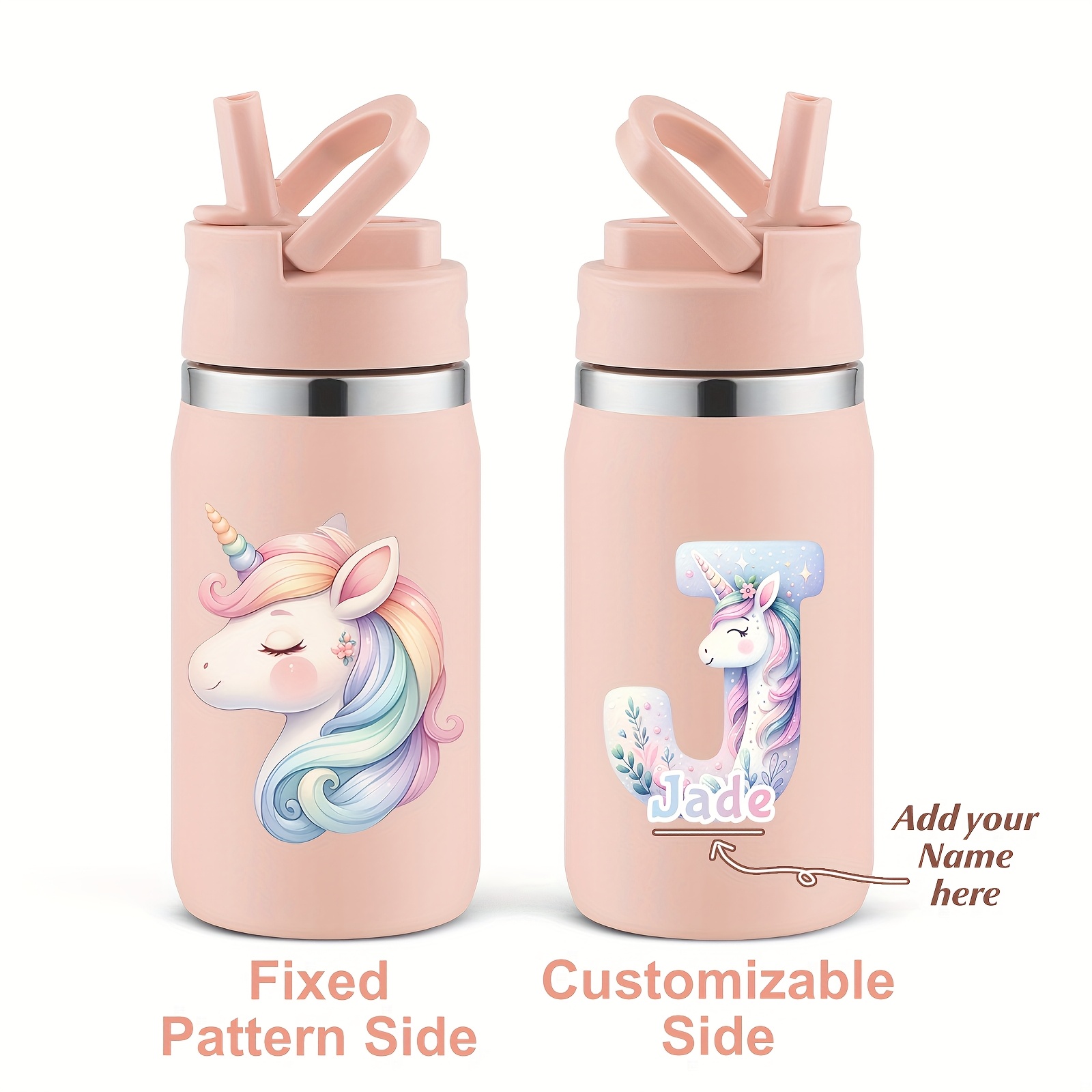 1-pack, Custom 12oz Double-Wall Stainless Steel Insulated Insulated Bottle Bottle with 3D Printed Unicorn Design for Back-to-School Season Gift - Image 20