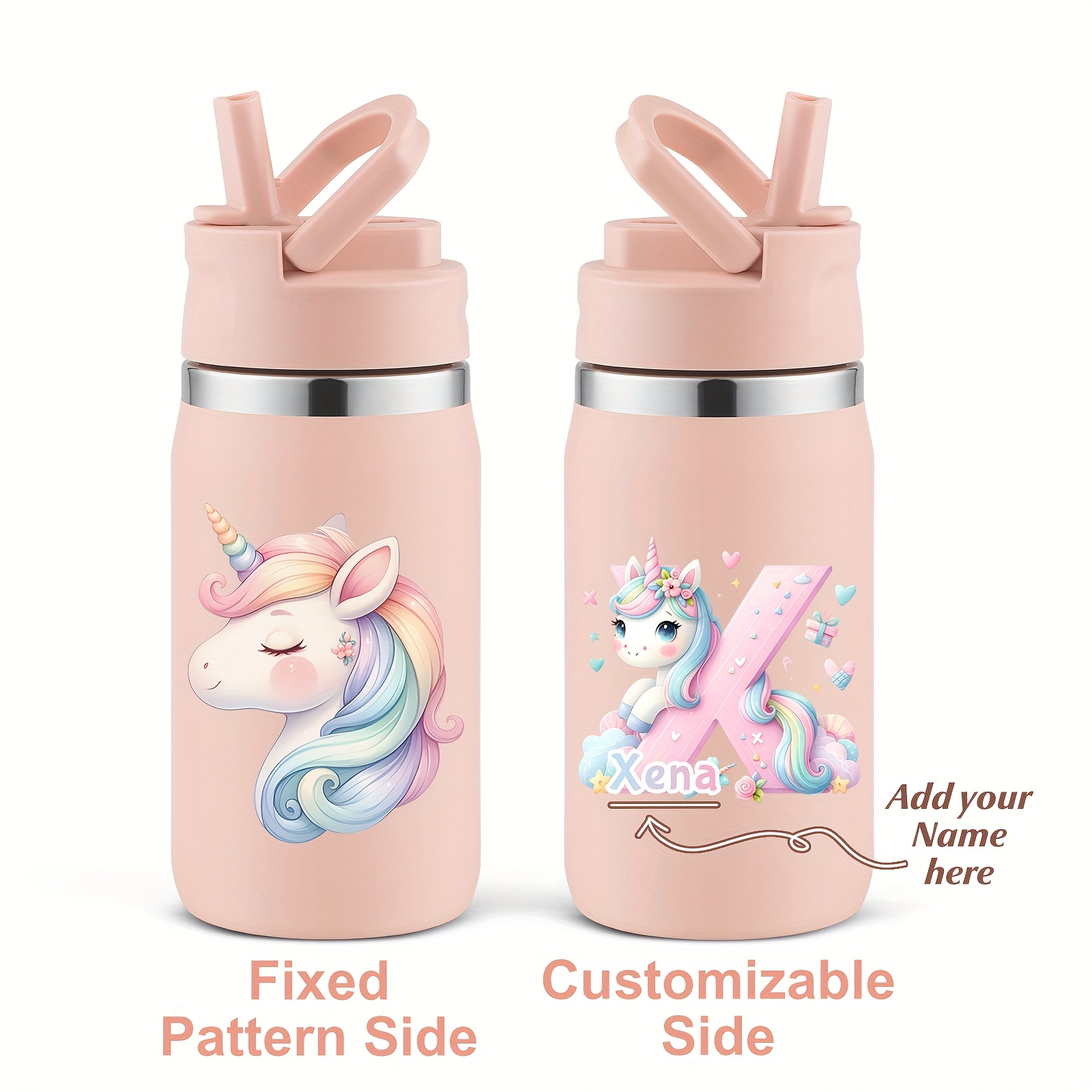 1-pack, Custom 12oz Double-Wall Stainless Steel Insulated Insulated Bottle Bottle with 3D Printed Unicorn Design for Back-to-School Season Gift - Image 35