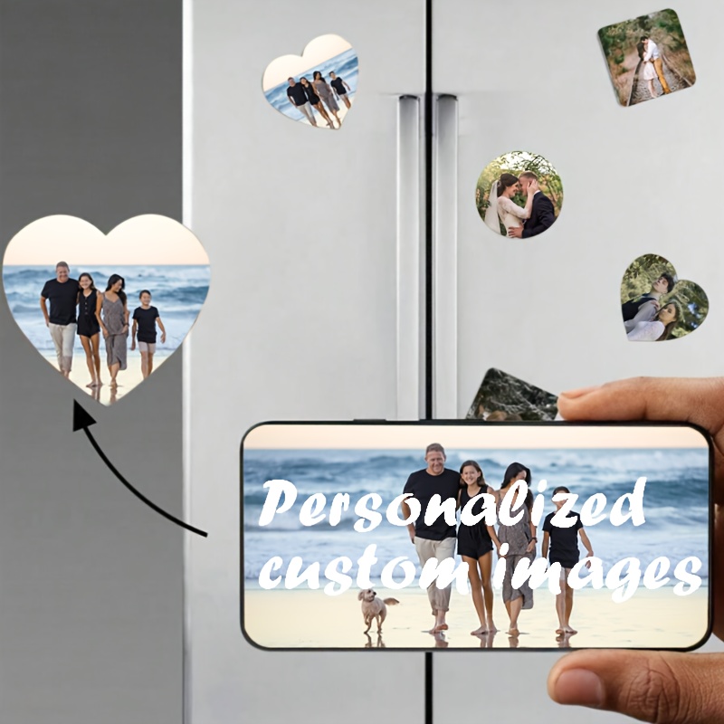1pc Customizable Refrigerator Magnet - Personalized Photo Display, Handcrafted Style, Flexible & Wall-Mountable, Ideal for Friends, Family & Couples - Creative Kitchen Home Decor with Practical Hooks, Fridge Magnets