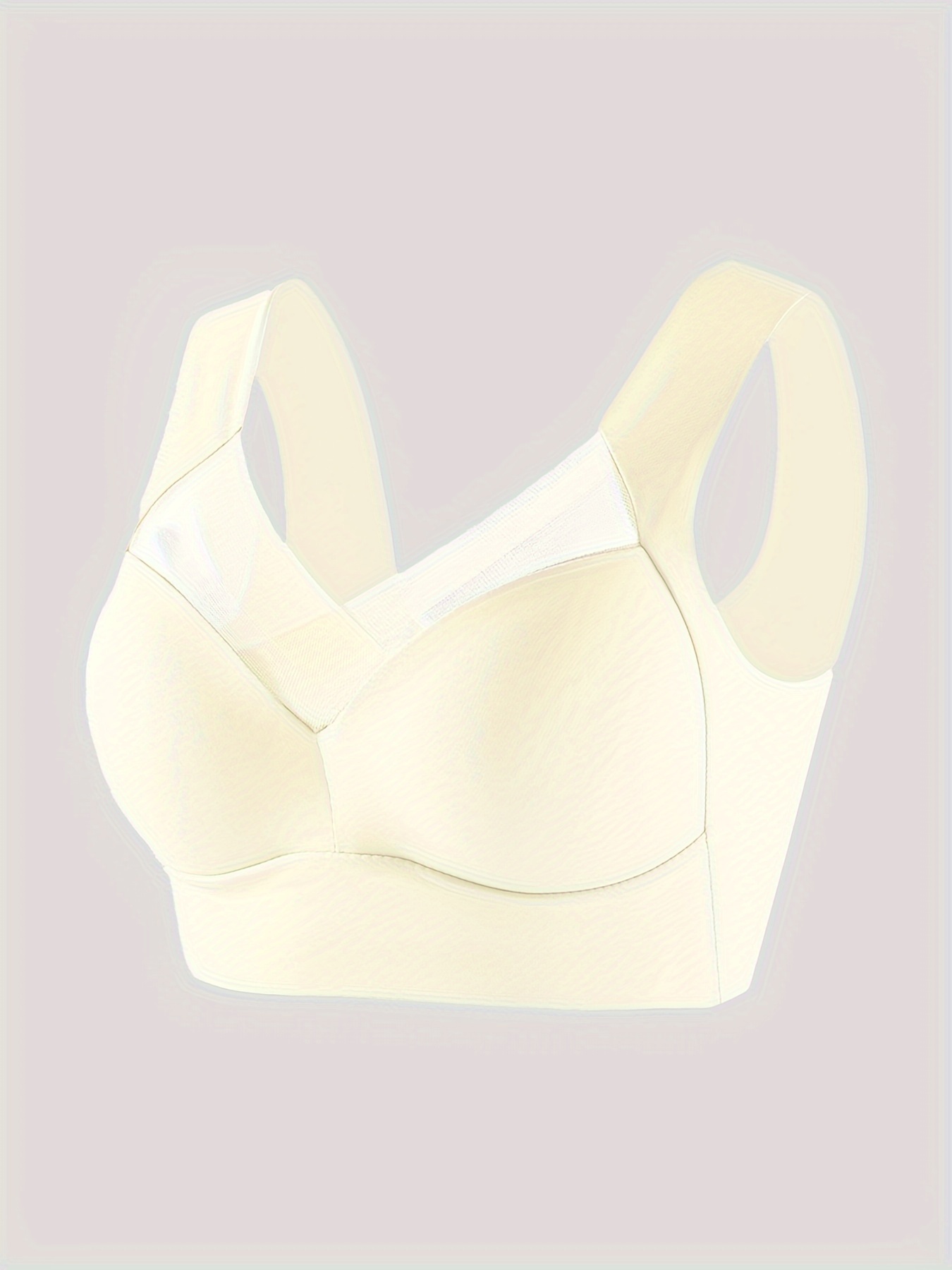 Women's Wireless Sports Bra with High Elasticity & Thin Molded Cups - No Underwire, Side Coverage, Push-Up Support for Yoga, Running, Gym - Soft Pink, Elegant Design, Machine Washable, Strapless Bra - Image 7