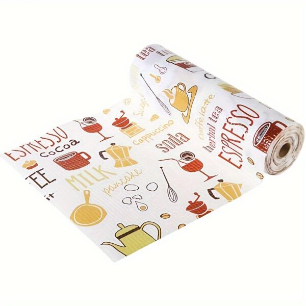 Oil & Moisture-Proof Kitchen Drawer Liner - Decorative Printed Paper Pad for Cabinets and Dining Room