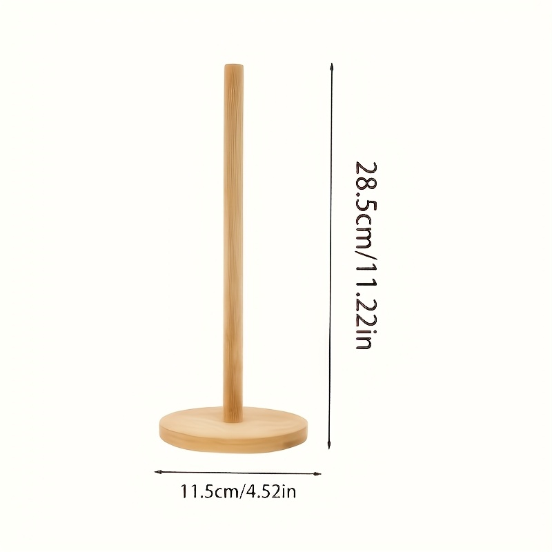 Bamboo Freestanding Kitchen Paper Towel Holder - Countertop Design, Easy Assembly & Removal, Natural Wood Finish for Home, Restaurant, and Kitchen Use