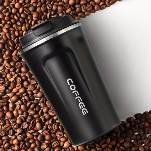1pc 380ml/510ml Insulated Coffee Mug with Lid Stainless Steel Coffee Travel Mug Double Wall Vacuum Coffee Mug for Office Outdoor Back to School Supplies Vacuum Insulated Bottle with Cup for Coffee Hot Drink And Cold Drink Reusable Vacuum Tumbler